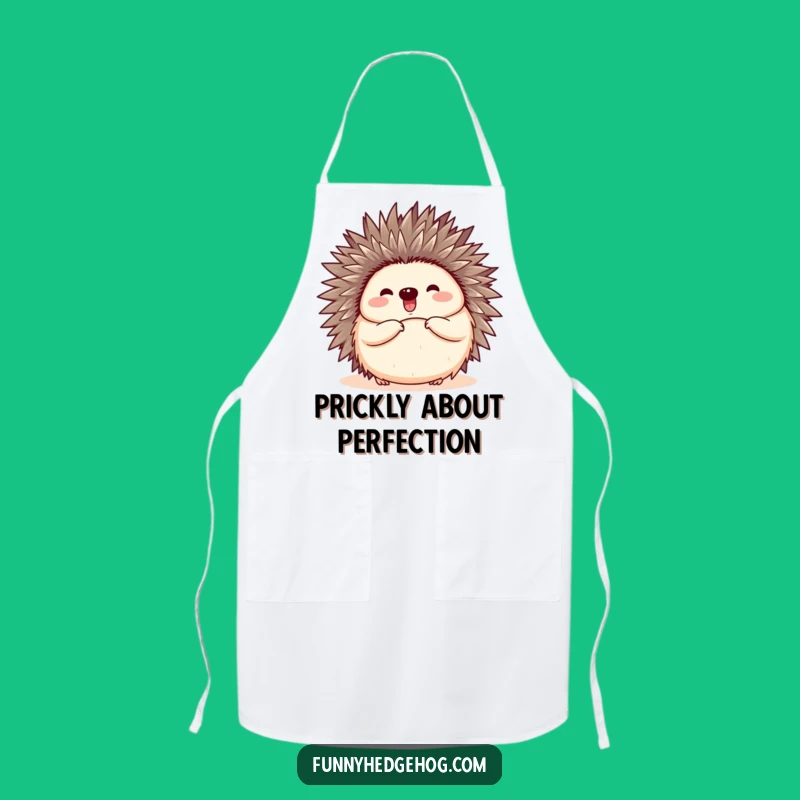 Funny Happy Hedgehog Apron, Kitchen Humor, Joyful Surprise Chef's Gift