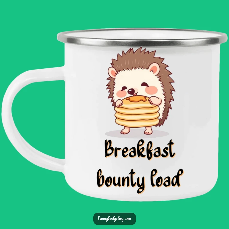 Funny Hedgehog Pancake Camping Mug - Adventure Fuel for Laughs