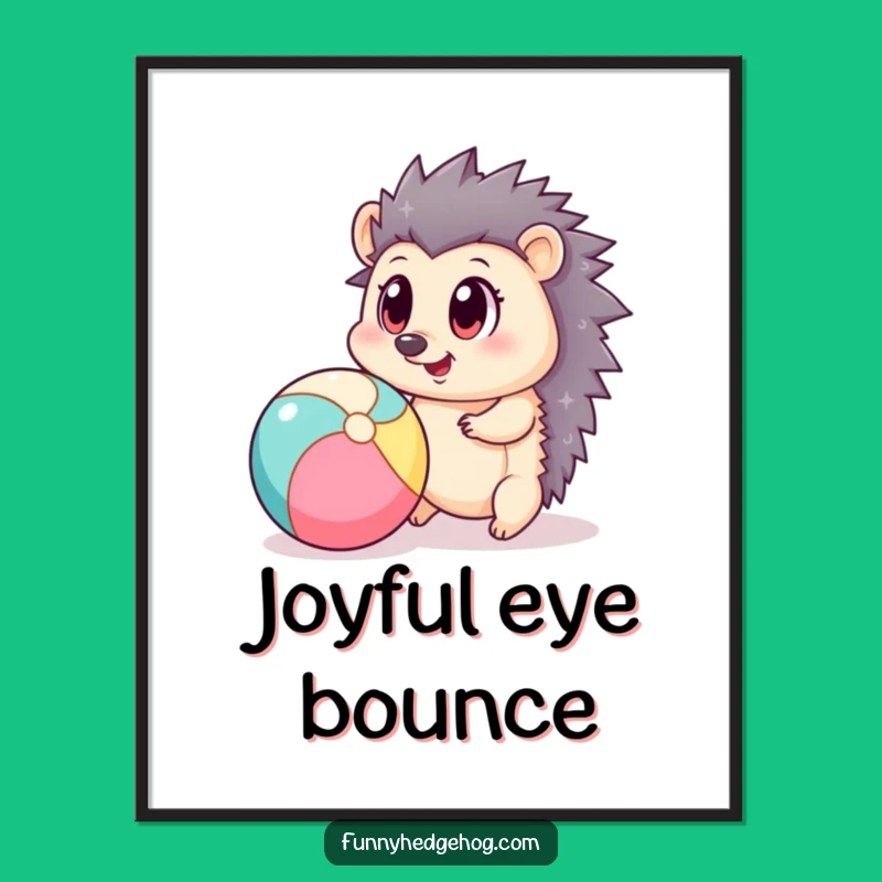 Funny Hedgehog Beach Ball Digital Art - Instant Playfulness for Your Space