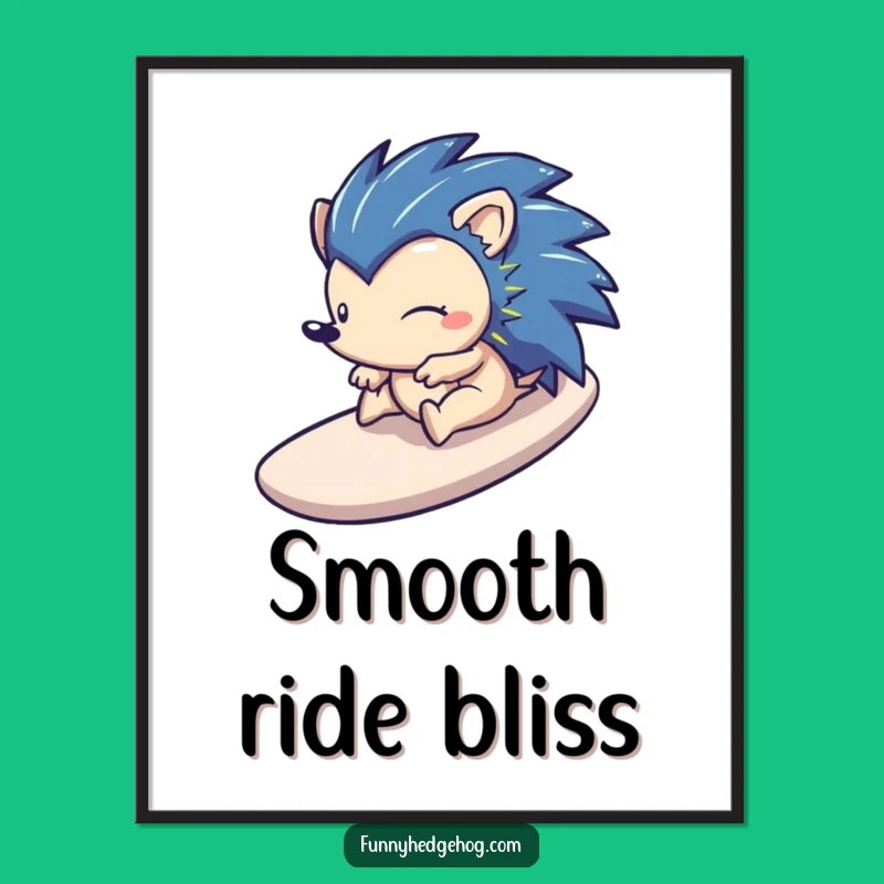 Funny Hedgehog Slide Digital Art - Instant Thrills for Your Walls