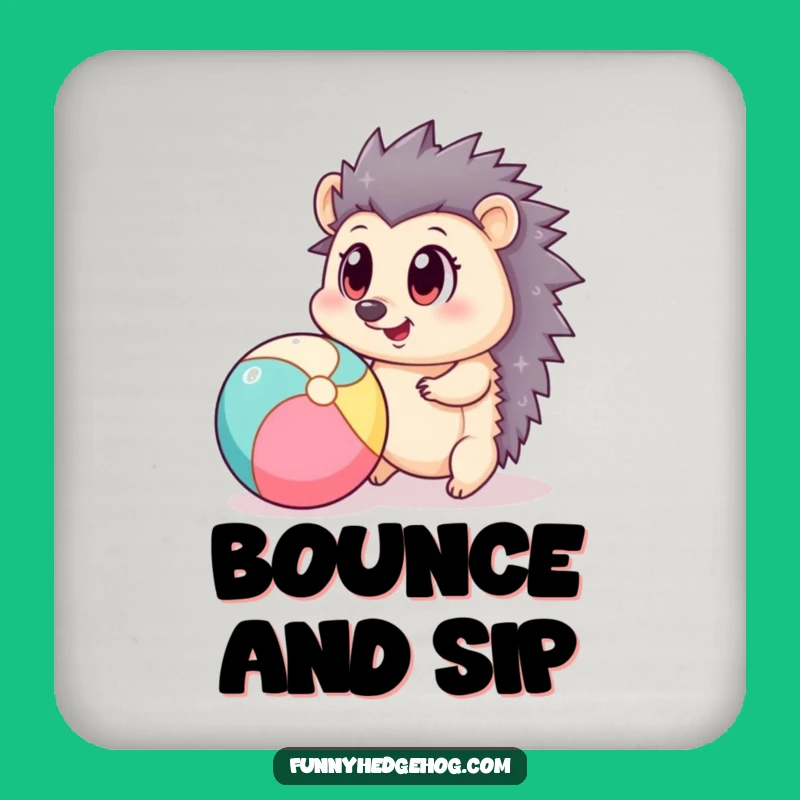 Funny Hedgehog Beach Ball Coaster - Protect Surfaces with Playful Fun