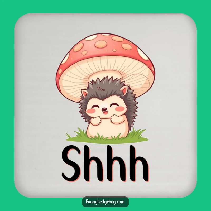 Funny Hedgehog Coaster Set: Protect Surfaces with Woodland Humor