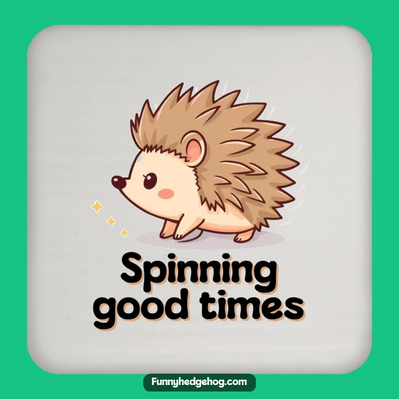Funny Hedgehog Spin Coasters: Protect Surfaces with Dazzling Humor