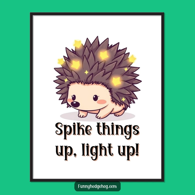 Free Printable Wall Art: Firefly Hedgehog's Enchantment - Magical Downloadable Decor