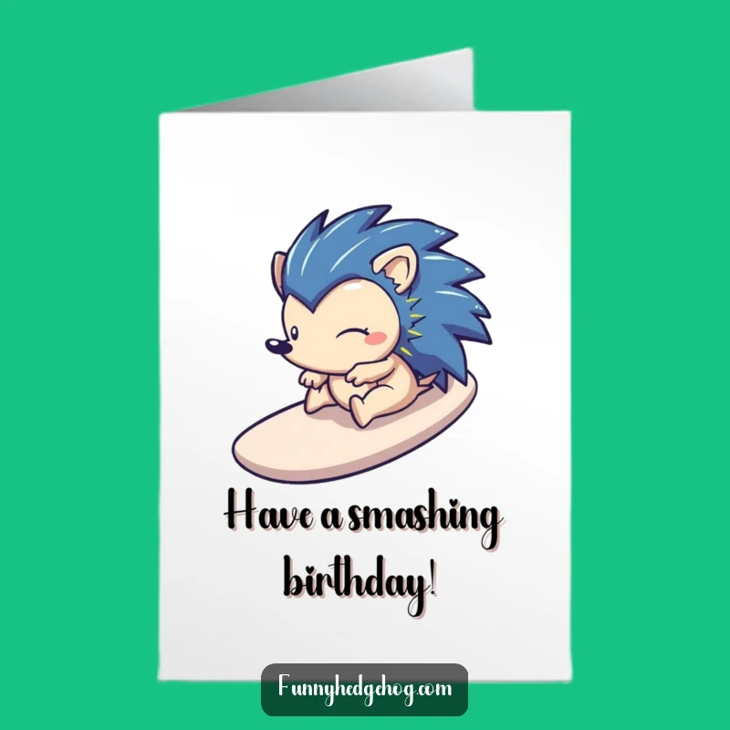 Funny Free Printable Birthday Card: Sliding Hedgehog Fun - Downloadable Gift!