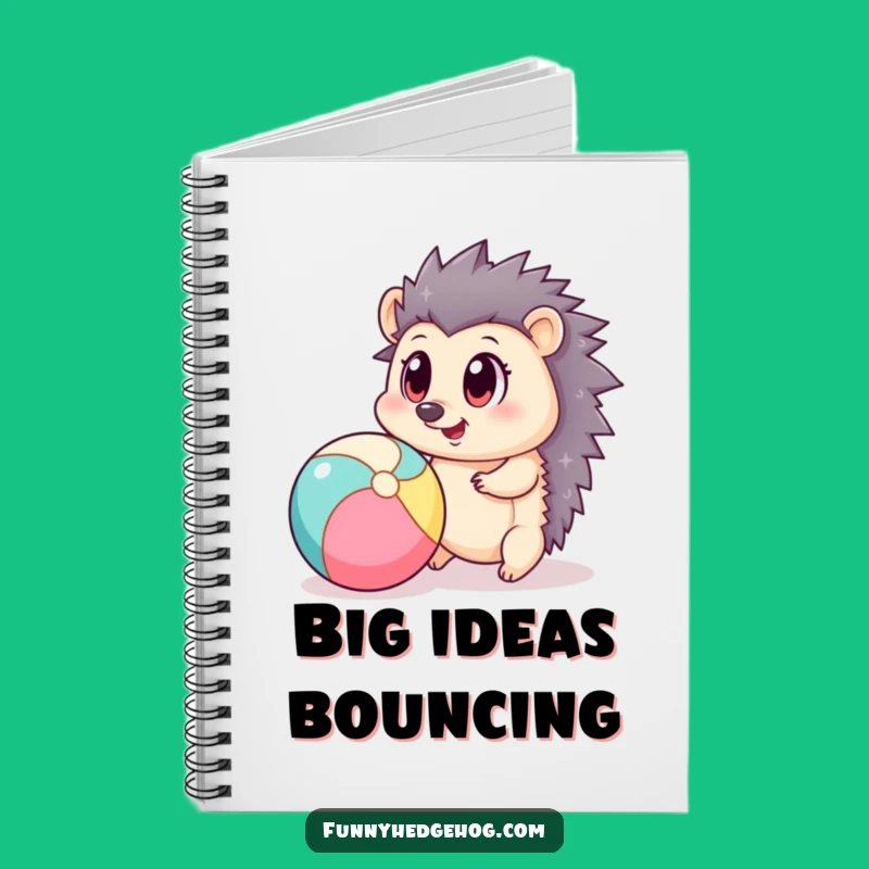 Funny Hedgehog Beach Ball Notebook - Jot Down Playful Thoughts