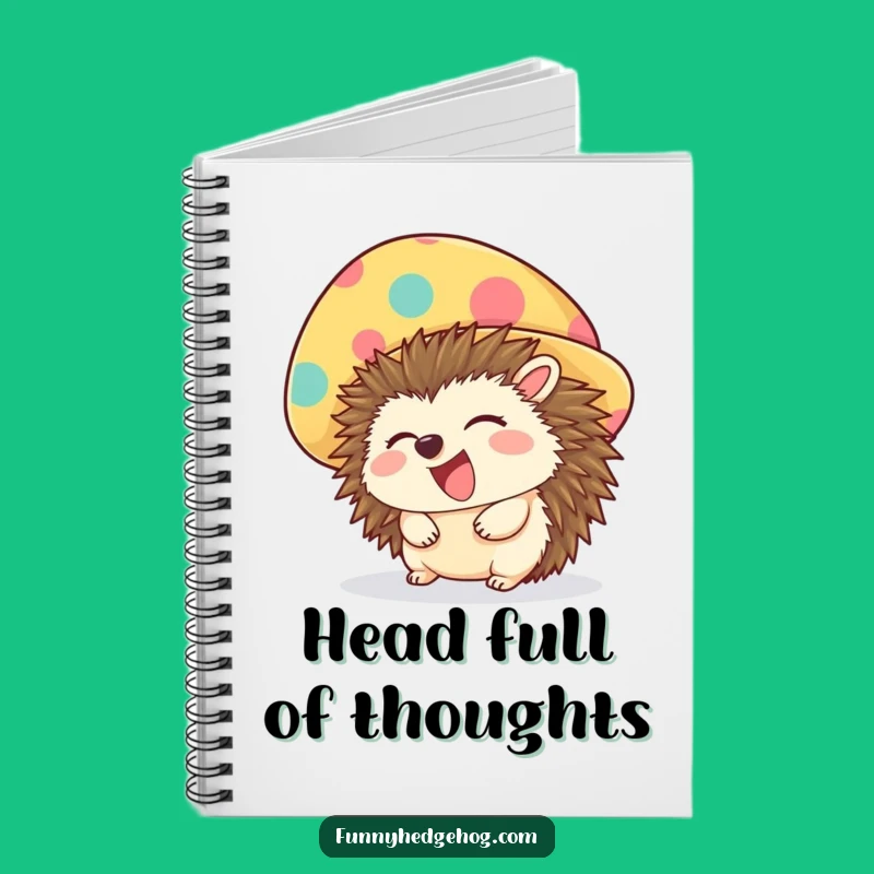 Funny Hedgehog Hat Notebook - Jot Down Your Giggling Ideas