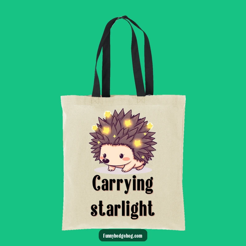 Funny Firefly Hedgehog Tote Bag: Carry Magic & Humor Everywhere