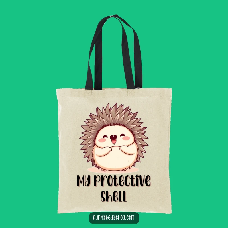 Funny Happy Hedgehog Tote Bag, Cute Surprise Accessory, Practical Comical Gift